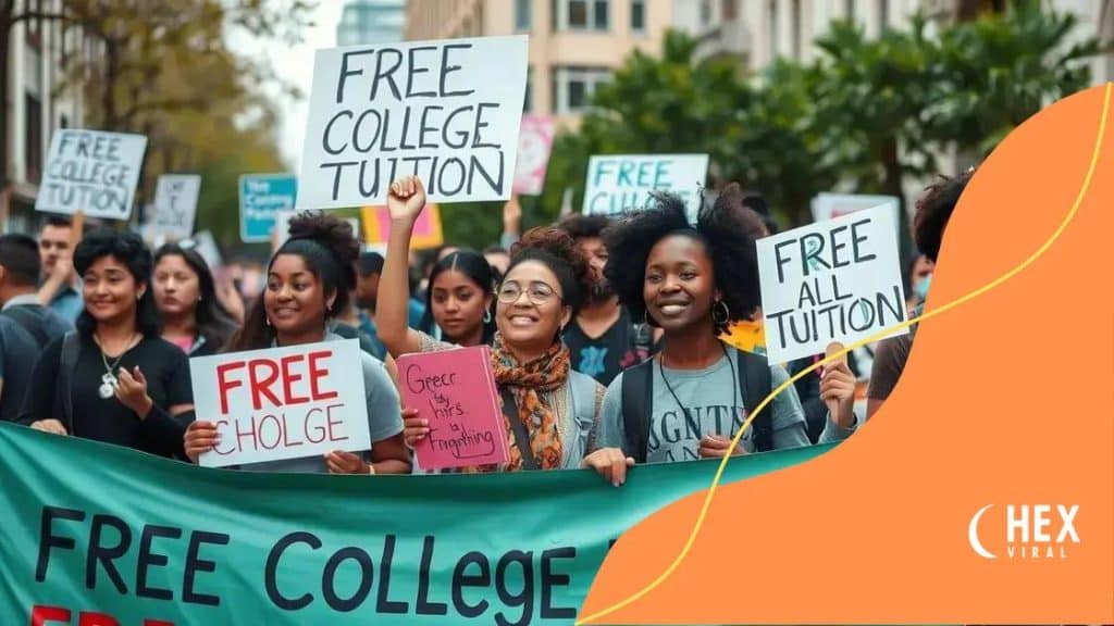 Free college tuition protest campaigns ignite change